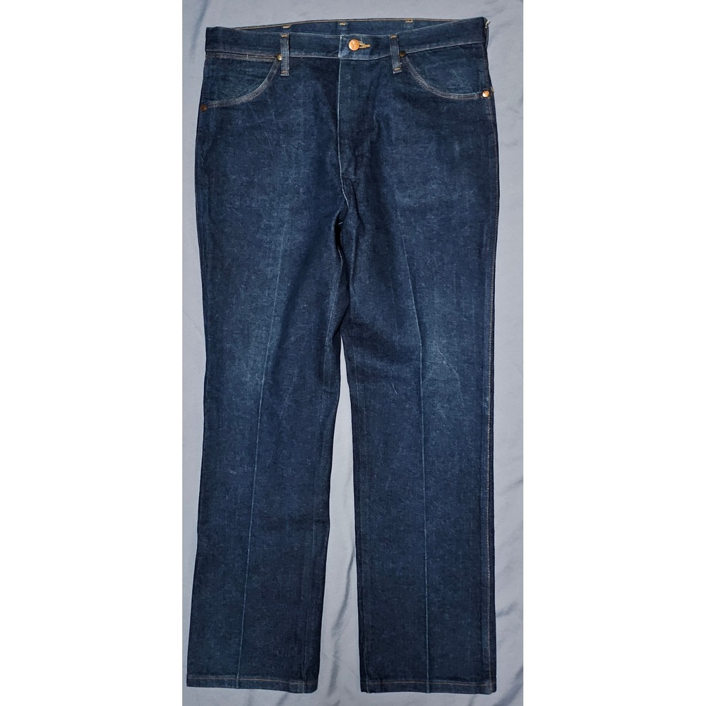 Vintage‎ Wrangler Jeans Size 36x31 USA Made Denim Western Blue 936DEN Slim 70s